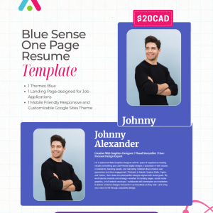 Blue Sense One Page Resume Template