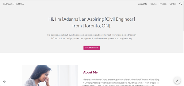 Student Portfolio Template #3 - Image 2