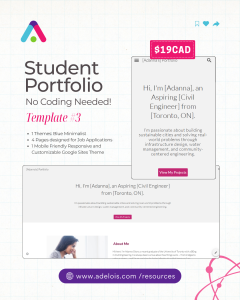 Student Portfolio Template #3